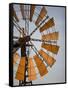 Erongo Region, Okahandja, the Fins of a Windmill Highlighted by the Setting Sun, Namibia-Mark Hannaford-Framed Stretched Canvas