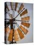 Erongo Region, Okahandja, the Fins of a Windmill Highlighted by the Setting Sun, Namibia-Mark Hannaford-Stretched Canvas