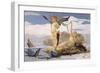 Eros and Aphrodite (Oil on Canvas)-Edouard Toudouze-Framed Giclee Print