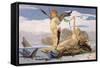 Eros and Aphrodite (Oil on Canvas)-Edouard Toudouze-Framed Stretched Canvas