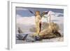 Eros and Aphrodite (Oil on Canvas)-Edouard Toudouze-Framed Giclee Print