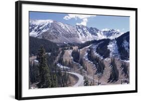Erosion Prevention, Contoured Bands of Trees Unfelled, Also Acting as Fire Break, Colorado-Walter Rawlings-Framed Photographic Print