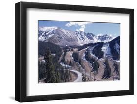 Erosion Prevention, Contoured Bands of Trees Unfelled, Also Acting as Fire Break, Colorado-Walter Rawlings-Framed Premium Photographic Print