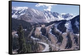 Erosion Prevention, Contoured Bands of Trees Unfelled, Also Acting as Fire Break, Colorado-Walter Rawlings-Framed Stretched Canvas