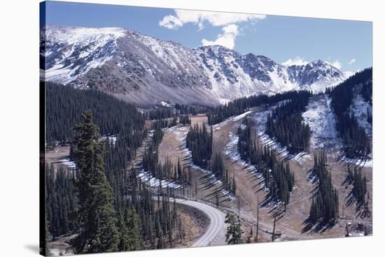 Erosion Prevention, Contoured Bands of Trees Unfelled, Also Acting as Fire Break, Colorado-Walter Rawlings-Stretched Canvas