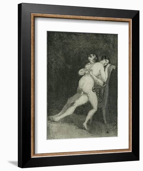 Erotic Couple on a Chair, c.1880-Suzanne Valadon-Framed Giclee Print