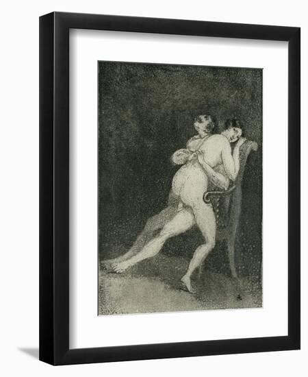 Erotic Couple on a Chair, c.1880-Suzanne Valadon-Framed Giclee Print