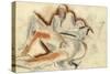Erotic Drawing-Boris Dmitryevich Grigoriev-Stretched Canvas