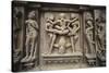 Erotic Images on Exterior of Kandariya Mahadeva Temple-null-Stretched Canvas