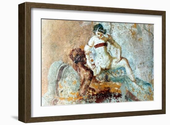 Erotic mural, Pompeii, Italy. Artist: Unknown-Unknown-Framed Giclee Print