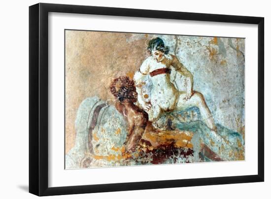 Erotic mural, Pompeii, Italy. Artist: Unknown-Unknown-Framed Giclee Print