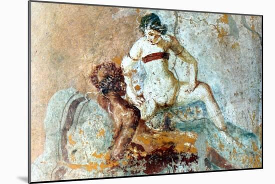 Erotic mural, Pompeii, Italy. Artist: Unknown-Unknown-Mounted Giclee Print