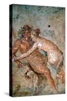 Erotic mural, Pompeii, Italy. Artist: Unknown-Unknown-Stretched Canvas