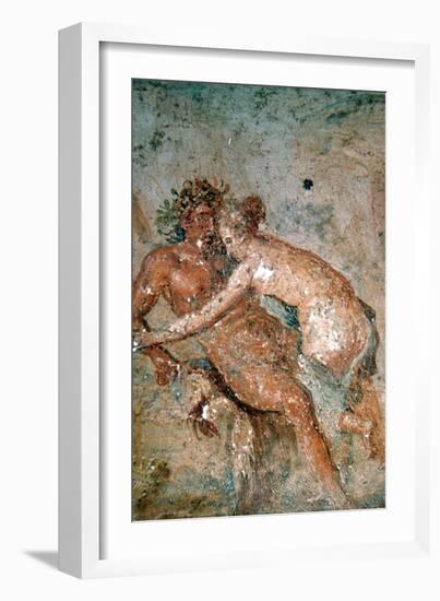 Erotic mural, Pompeii, Italy. Artist: Unknown-Unknown-Framed Giclee Print