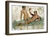 Erotic mural, Pompeii, Italy. Artist: Unknown-Unknown-Framed Giclee Print