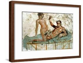 Erotic mural, Pompeii, Italy. Artist: Unknown-Unknown-Framed Giclee Print