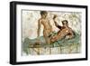 Erotic mural, Pompeii, Italy. Artist: Unknown-Unknown-Framed Giclee Print