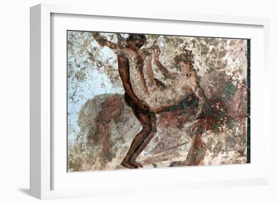 Erotic mural, Pompeii, Italy. Artist: Unknown-Unknown-Framed Giclee Print