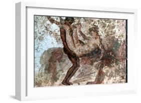 Erotic mural, Pompeii, Italy. Artist: Unknown-Unknown-Framed Giclee Print