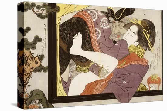 Erotic Scene Eishi School-null-Stretched Canvas