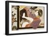 Erotic Scene Eishi School-null-Framed Giclee Print