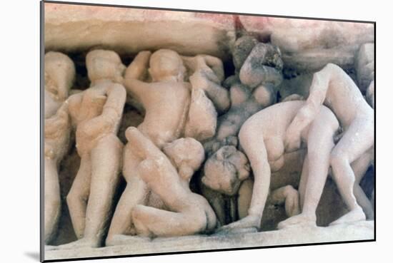 Erotic Sculpture, Khajuraho, India, C950-1050-null-Mounted Giclee Print