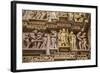 Erotic Sculptures of Khajuraho, Madhya Pradesh, India-Jagdeep Rajput-Framed Photographic Print