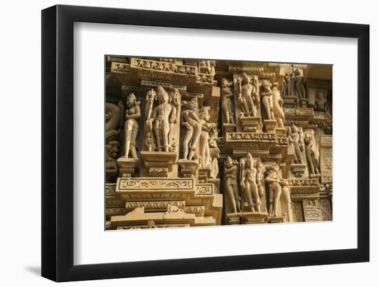 Erotic Sculptures of Khajuraho, Madhya Pradesh, India-Jagdeep Rajput-Framed Premium Photographic Print