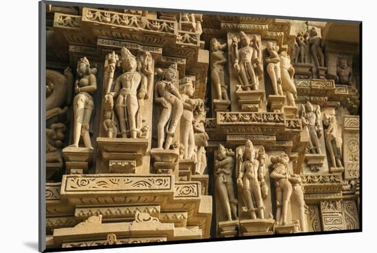 Erotic Sculptures of Khajuraho, Madhya Pradesh, India-Jagdeep Rajput-Mounted Photographic Print