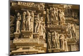 Erotic Sculptures of Khajuraho, Madhya Pradesh, India-Jagdeep Rajput-Mounted Photographic Print