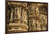 Erotic Sculptures of Khajuraho, Madhya Pradesh, India-Jagdeep Rajput-Framed Photographic Print