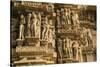 Erotic Sculptures of Khajuraho, Madhya Pradesh, India-Jagdeep Rajput-Stretched Canvas