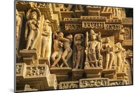 Erotic Sculptures of Khajuraho, Madhya Pradesh, India-Jagdeep Rajput-Mounted Photographic Print