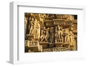 Erotic Sculptures of Khajuraho, Madhya Pradesh, India-Jagdeep Rajput-Framed Photographic Print