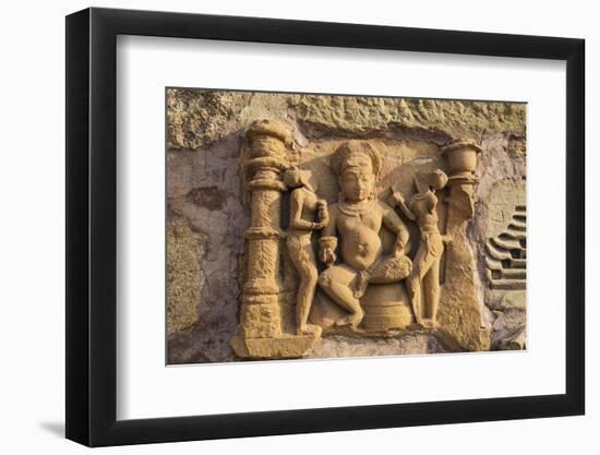 Erotic Sculptures of Khajuraho, Madhya Pradesh, India-Jagdeep Rajput-Framed Premium Photographic Print