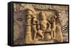 Erotic Sculptures of Khajuraho, Madhya Pradesh, India-Jagdeep Rajput-Framed Stretched Canvas