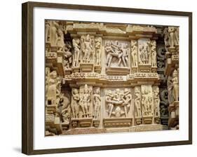 Erotic Sculptures on the West Side, Madhya Pradesh State, India-Richard Ashworth-Framed Photographic Print