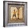 Erotic Tile Mosaic of Pan and Hamadryad from Pompeii, Nat'l Archaeological Museum, Naples, Italy-Miva Stock-Stretched Canvas