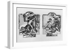 Erotic Vignettes, Illustration to 'Genre Pictures of our Time', Text by Crebillon the Younger-Franz Von Bayros-Framed Giclee Print