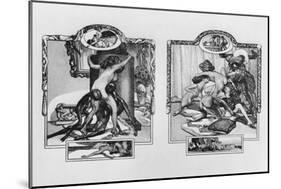 Erotic Vignettes, Illustration to 'Genre Pictures of our Time', Text by Crebillon the Younger-Franz Von Bayros-Mounted Giclee Print