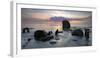 Erratic Blocks at Sunrise, National Park Jasmund, Island RŸgen, Mecklenburg-West Pomerania, Germany-Andreas Vitting-Framed Photographic Print