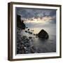 Erratic Blocks at Sunrise, National Park Jasmund, Island RŸgen, Mecklenburg-West Pomerania, Germany-Andreas Vitting-Framed Photographic Print