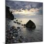 Erratic Blocks at Sunrise, National Park Jasmund, Island RŸgen, Mecklenburg-West Pomerania, Germany-Andreas Vitting-Mounted Photographic Print