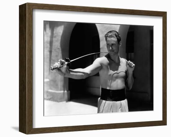 Errol Flynn, 1935-null-Framed Photographic Print