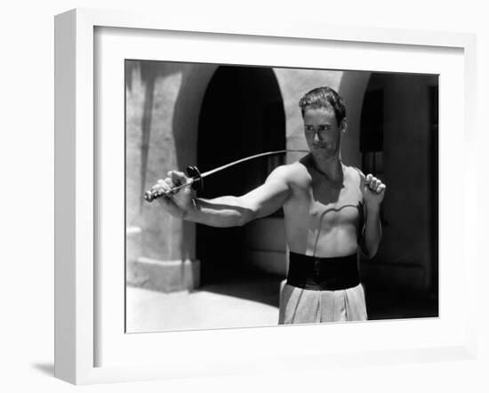 Errol Flynn, 1935-null-Framed Photographic Print