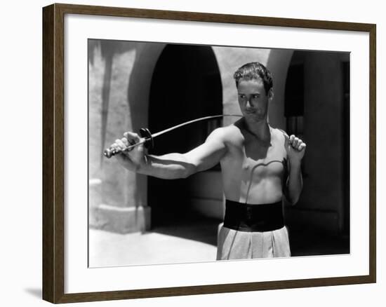 Errol Flynn, 1935-null-Framed Photographic Print