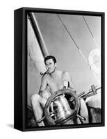 Errol Flynn Relaxing on His Yacht, October 20, 1937-null-Framed Stretched Canvas