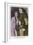 Erroll Flynn as Robin and Olivia de Havilland as Maid Marian in "The Adventures of Robin Hood" 1938-null-Framed Art Print