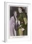 Erroll Flynn as Robin and Olivia de Havilland as Maid Marian in "The Adventures of Robin Hood" 1938-null-Framed Art Print