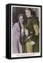 Erroll Flynn as Robin and Olivia de Havilland as Maid Marian in "The Adventures of Robin Hood" 1938-null-Framed Stretched Canvas